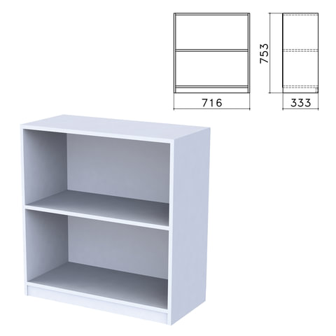 фото Шкаф (стеллаж) бюджет 716х333х753 мм 1 полка серый 402877-030