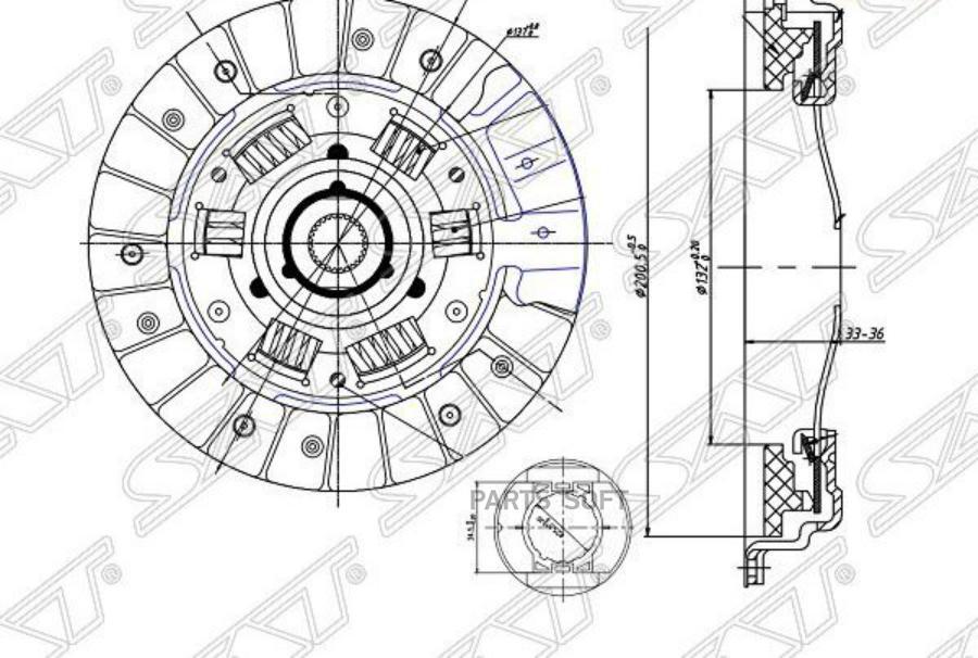 

Комплект Сцепления Vw Golf V-Vi/Skoda Octavia/Fabia 1 4 99- Sat арт. ST-WVW040