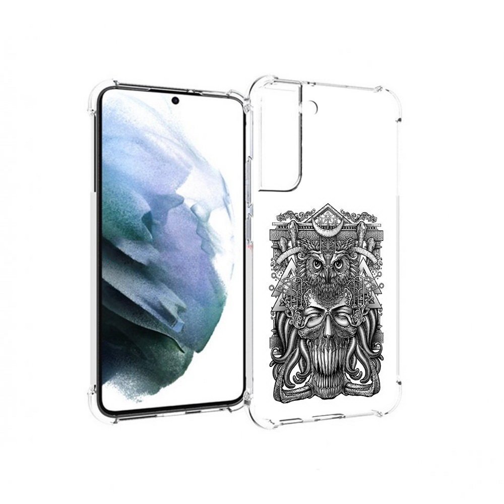 

Чехол MyPads Tocco для Samsung Galaxy S22 Plus зубастая сова (PT226933.535.369), Прозрачный, Tocco