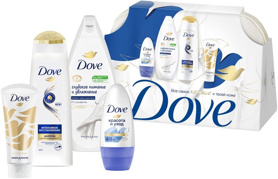 Косметический набор для тела Dove Нежнее к твоей коже для женщин 5 предметов