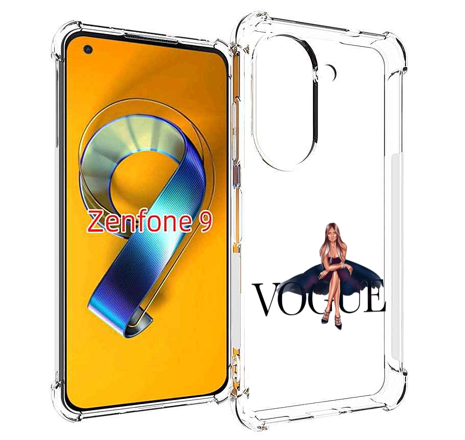 

Чехол MyPads Вог-девушка женский для Asus Zenfone 9 (AI2202), Прозрачный, Tocco
