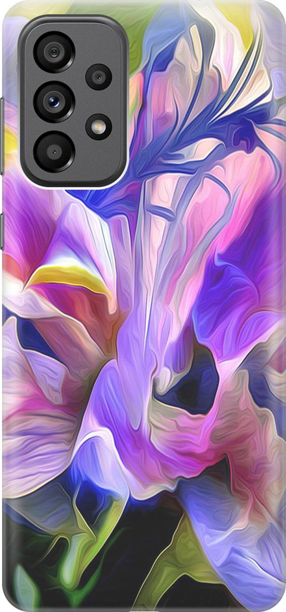

Чехол на Samsung Galaxy A73 5G с принтом "Цветочная абстракция", Зеленый;синий, 10561