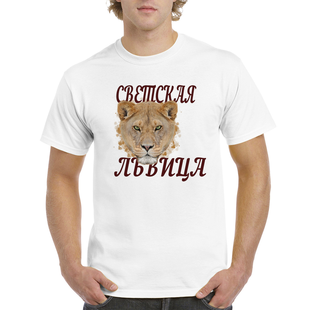 

Футболка женская CoolPodarok M0113600 белая 48 RU, Белый, M0113600