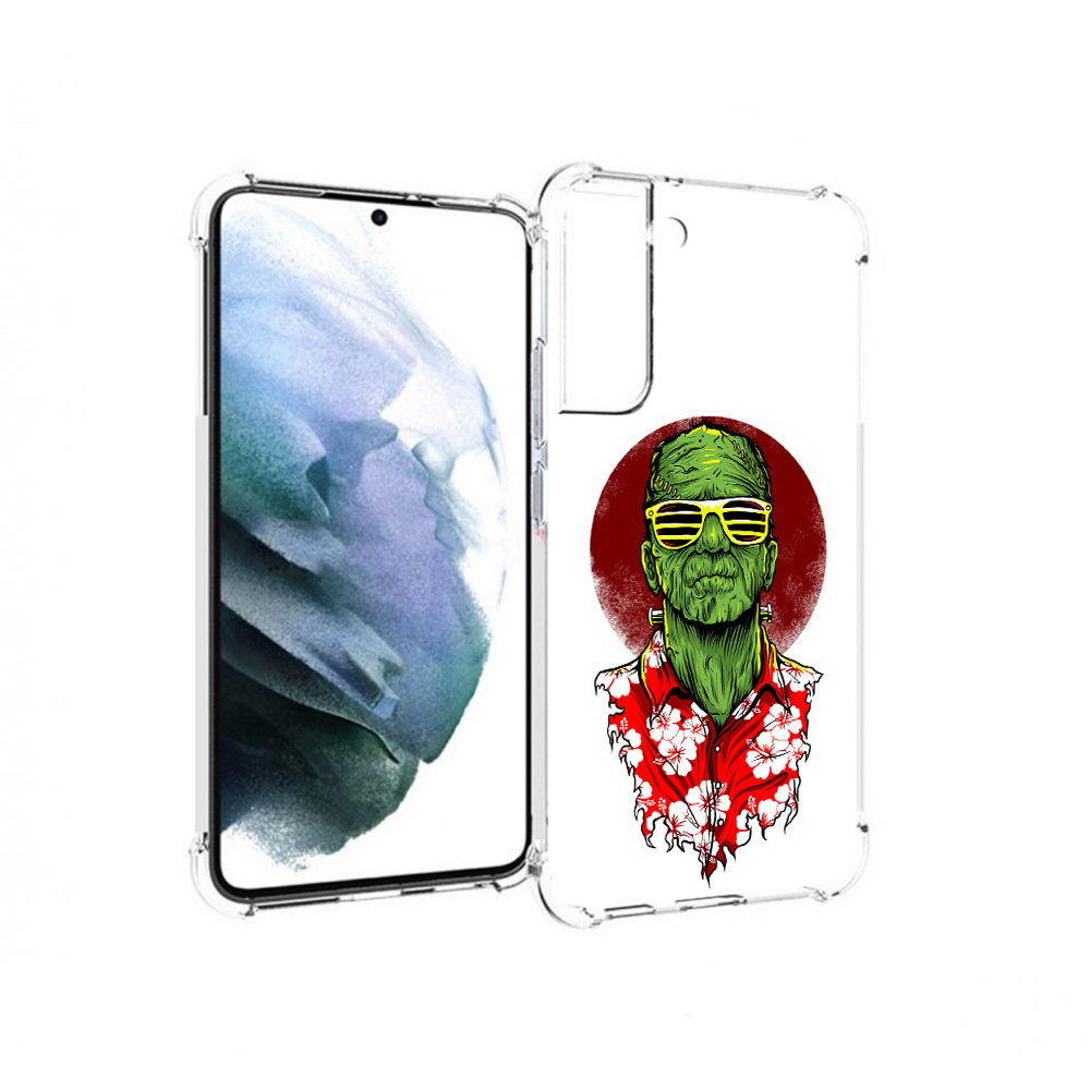 

Чехол MyPads Tocco для Samsung Galaxy S22 Plus крутой зеленый мужчина в очках, Прозрачный, Tocco