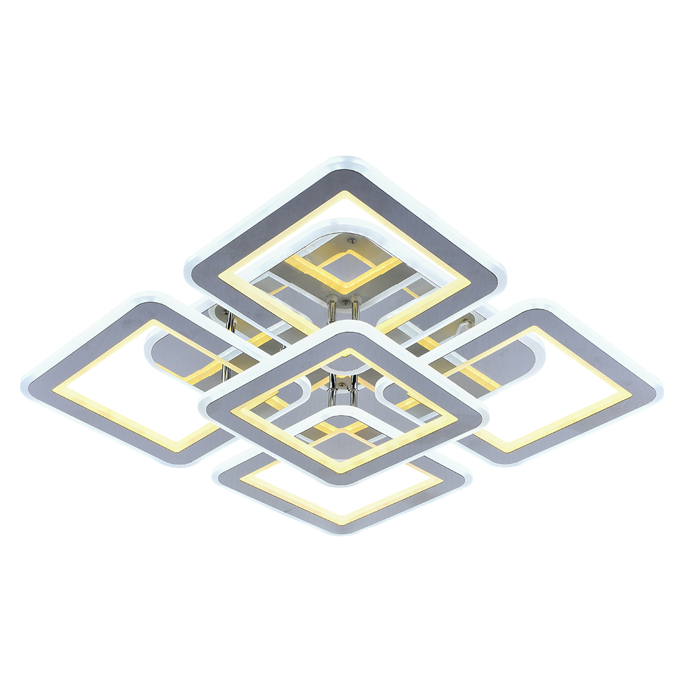 

Светодиодная люстра 8009/4+1 CHR 220W+160W BL+YL, 8009/4+1