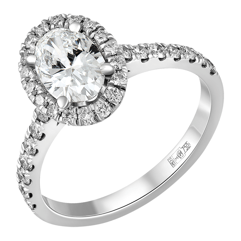 

Кольцо из белого золота с бриллиантом выращенным р.16 IQ Diamonds 515-R5W-OV66ESI1-VK, 515-R5W-OV66ESI1-VK