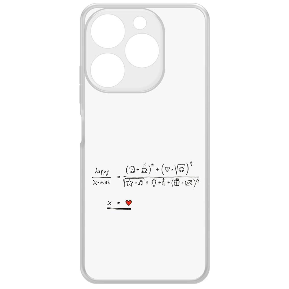 

Чехол-накладка Krutoff Clear Case Праздничная формула для ITEL A70, Прозрачный