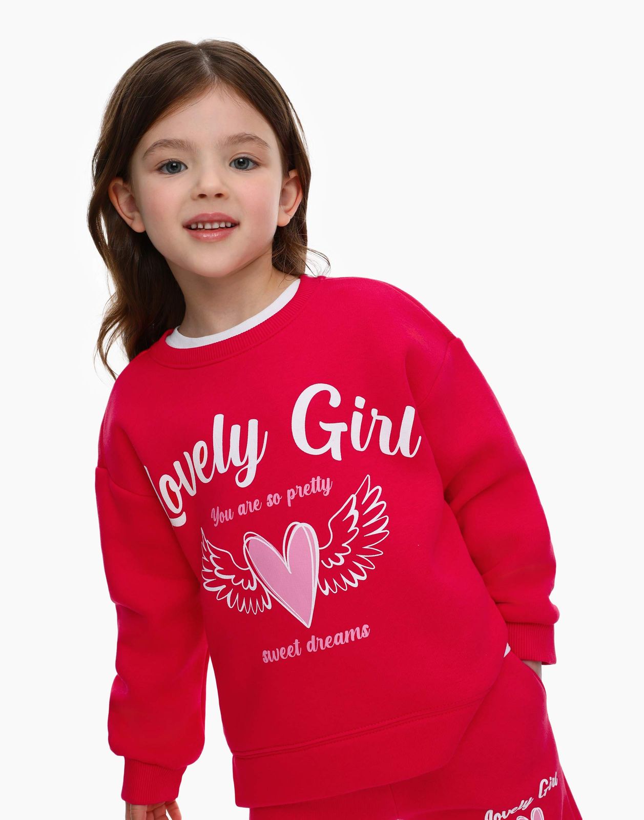 Свитшот детский Gloria Jeans GAC022025 розовый, 110 свитшот calvin klein jeans