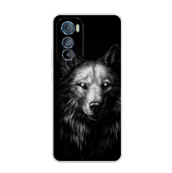

Чехол Awog на Motorola Edge 30 "Волк черно белый", Черный, 243250-1