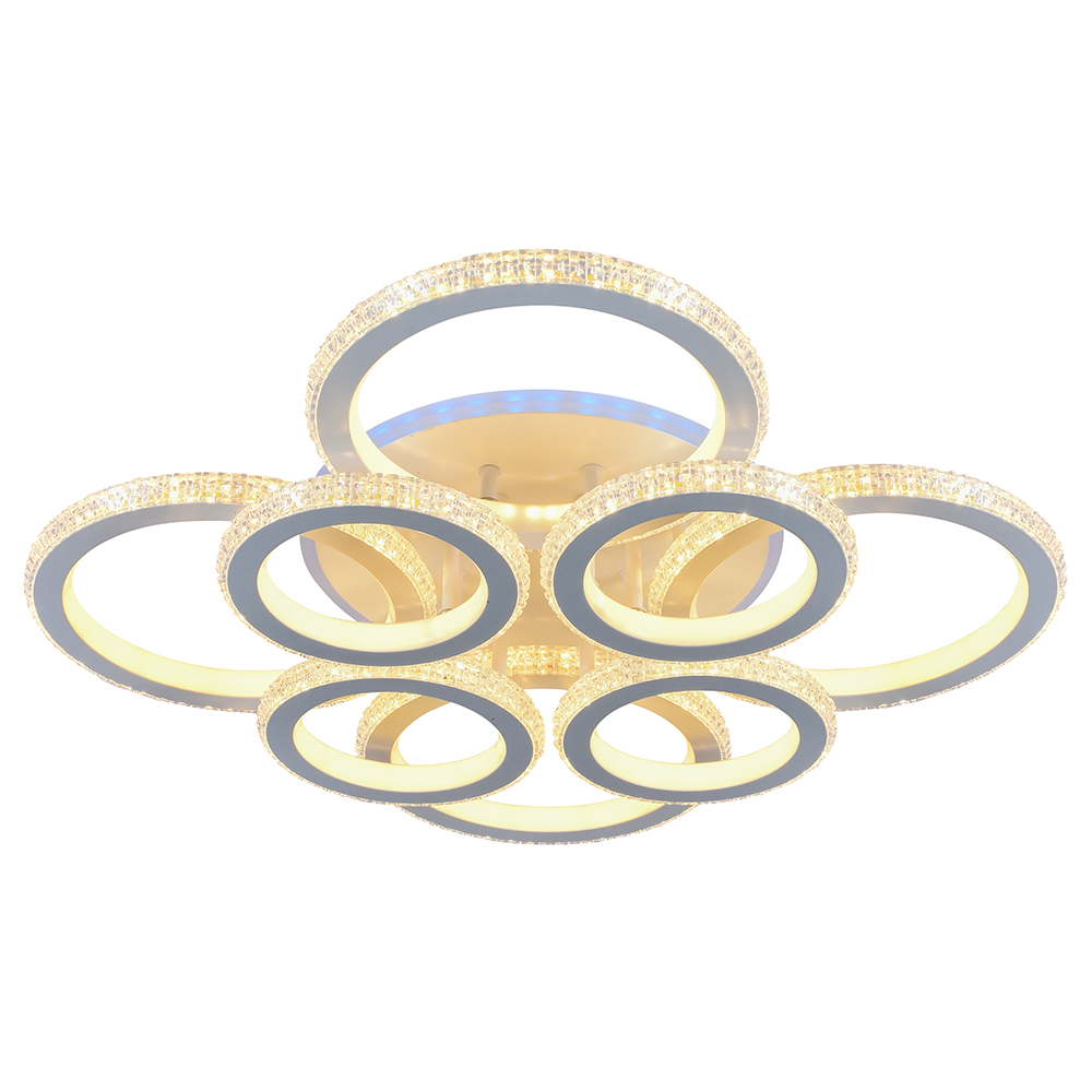 

Светодиодная люстра 8017/4+4 WHT 336W+8W RGB, 8017/4+4