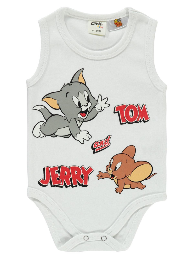 фото Боди для малышей tom and jerry 143300578k21 белый 0-3 мес (доставка из-за рубежа)