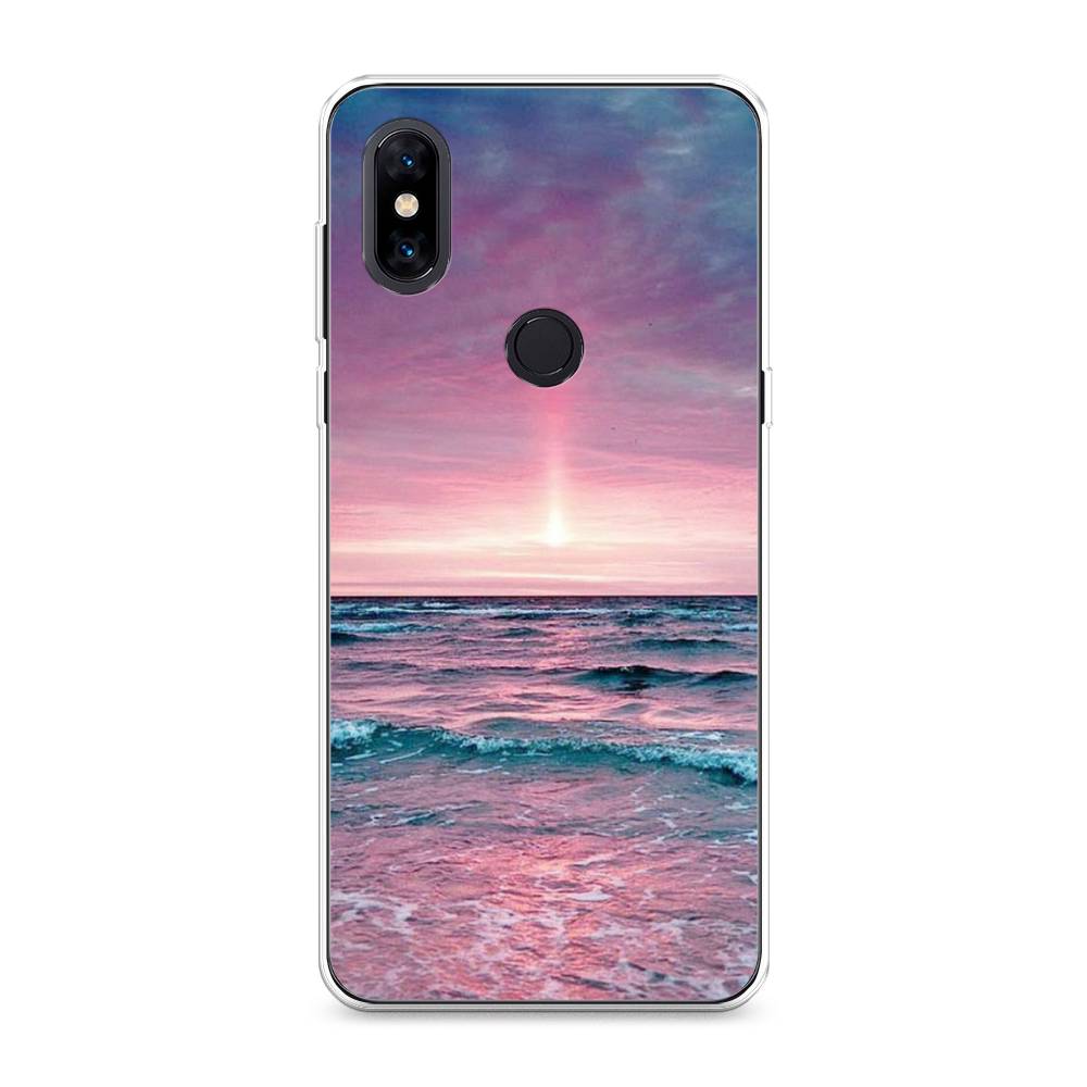 

Чехол на Xiaomi Mi Mix 3 "Восход 3", Розовый;голубой, 34950-2