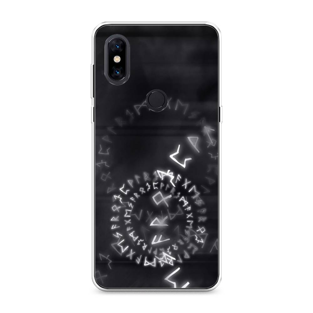 

Чехол на Xiaomi Mi Mix 3 "Руны", Серый;черный, 34950-3
