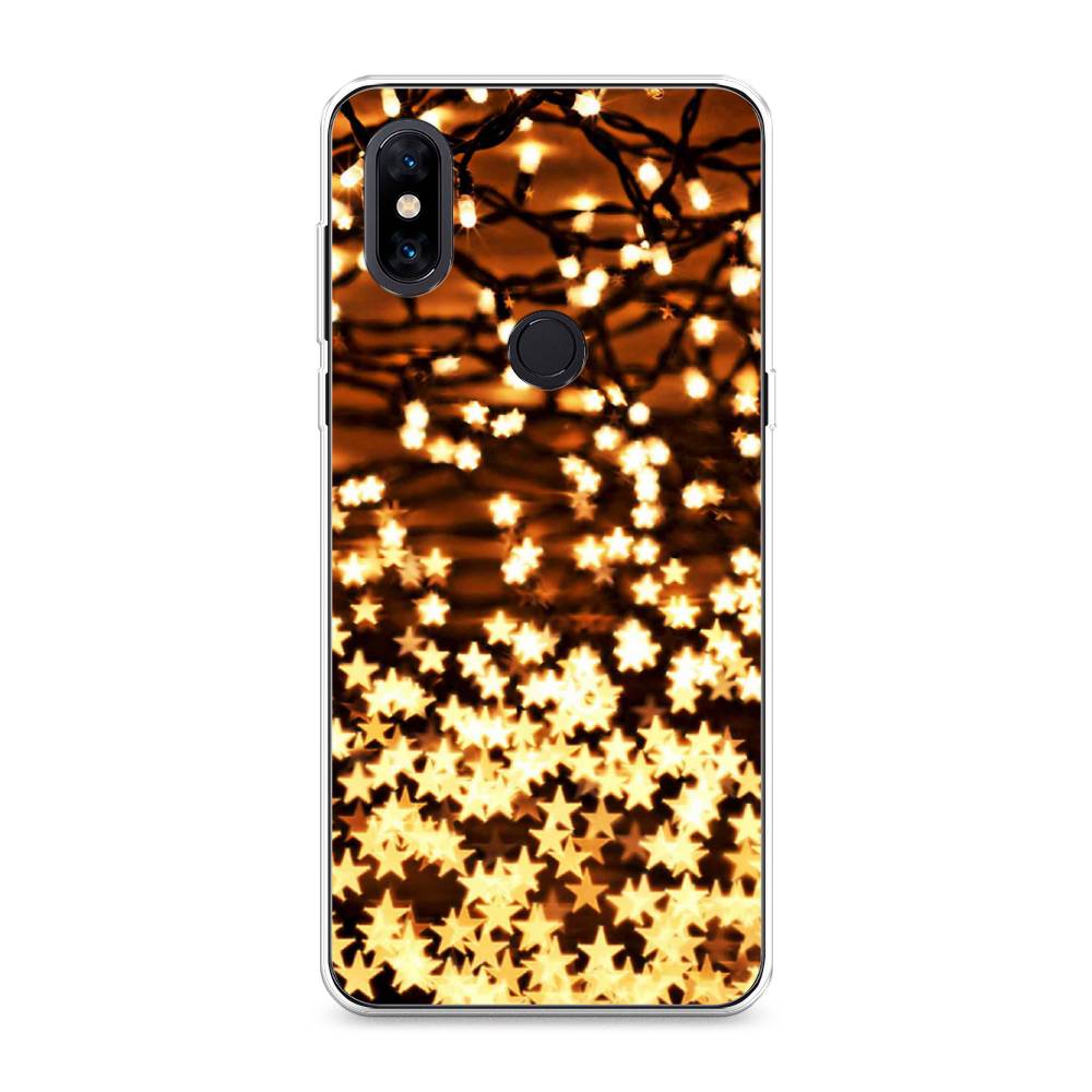 

Чехол на Xiaomi Mi Mix 3 "Новогодняя гирлянда", Золотистый, 34950-5