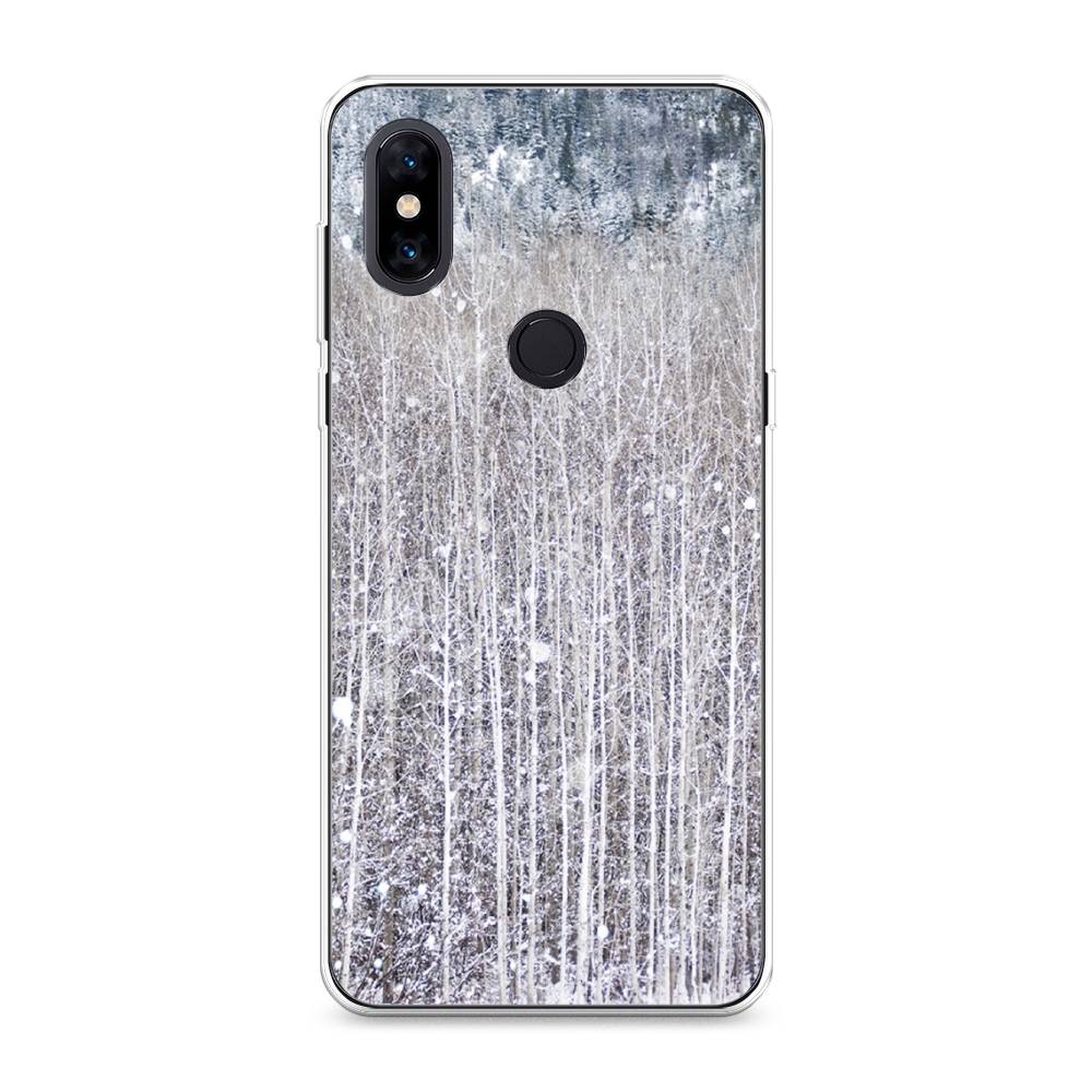 

Чехол на Xiaomi Mi Mix 3 "Снежный лес", Бежевый;серый;белый, 34950-5