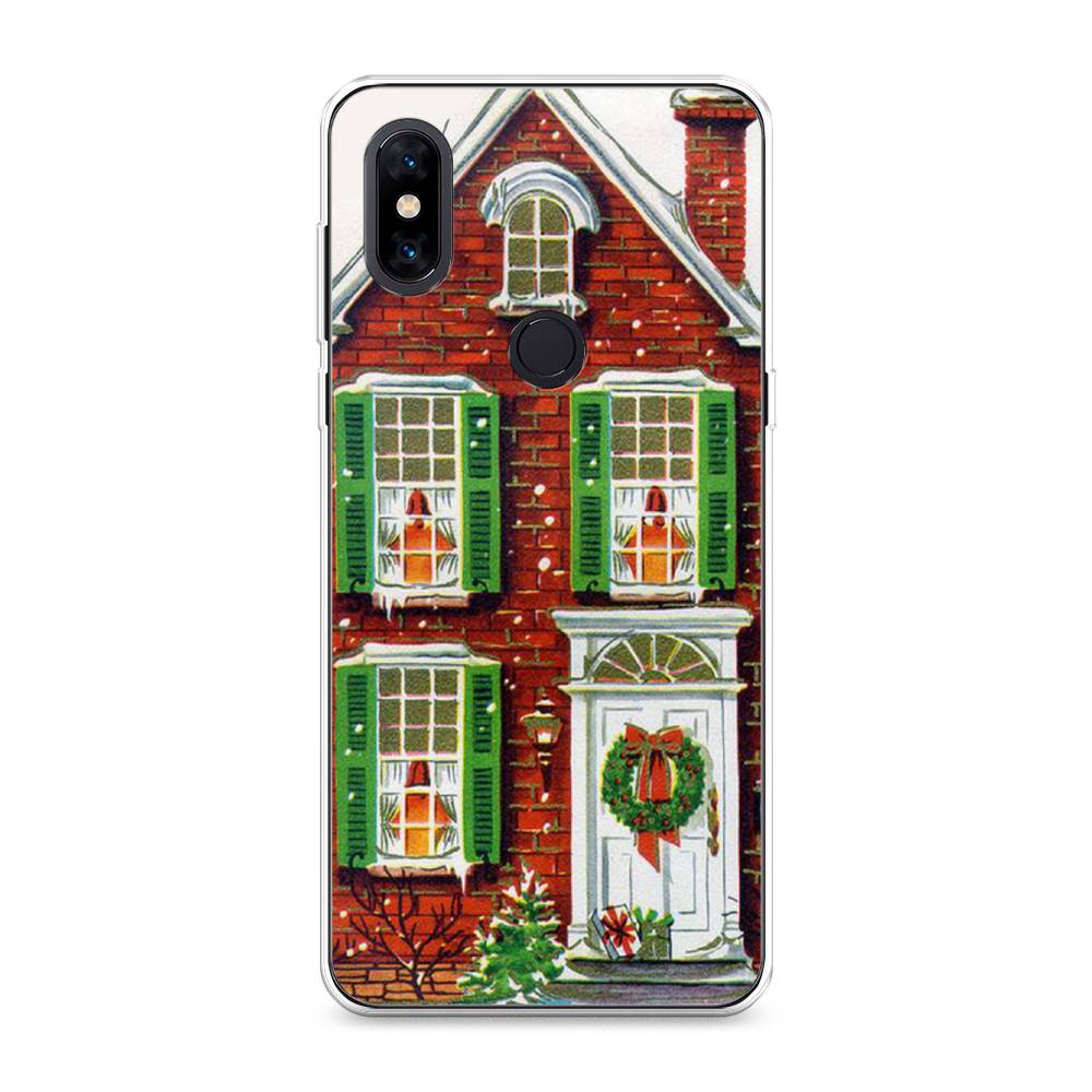 

Чехол на Xiaomi Mi Mix 3 "Рождественский дом", Зеленый;красный;белый, 34950-5