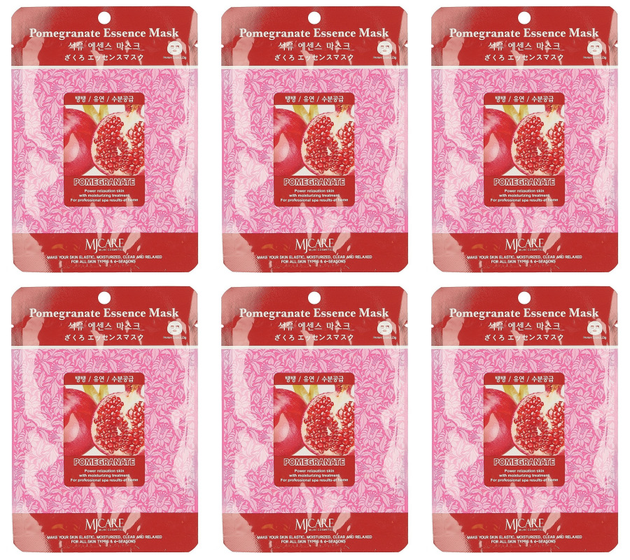 

Маска для лица Mijin Гранат Pomegranate Essence Mask 23гр в уп, 6 уп