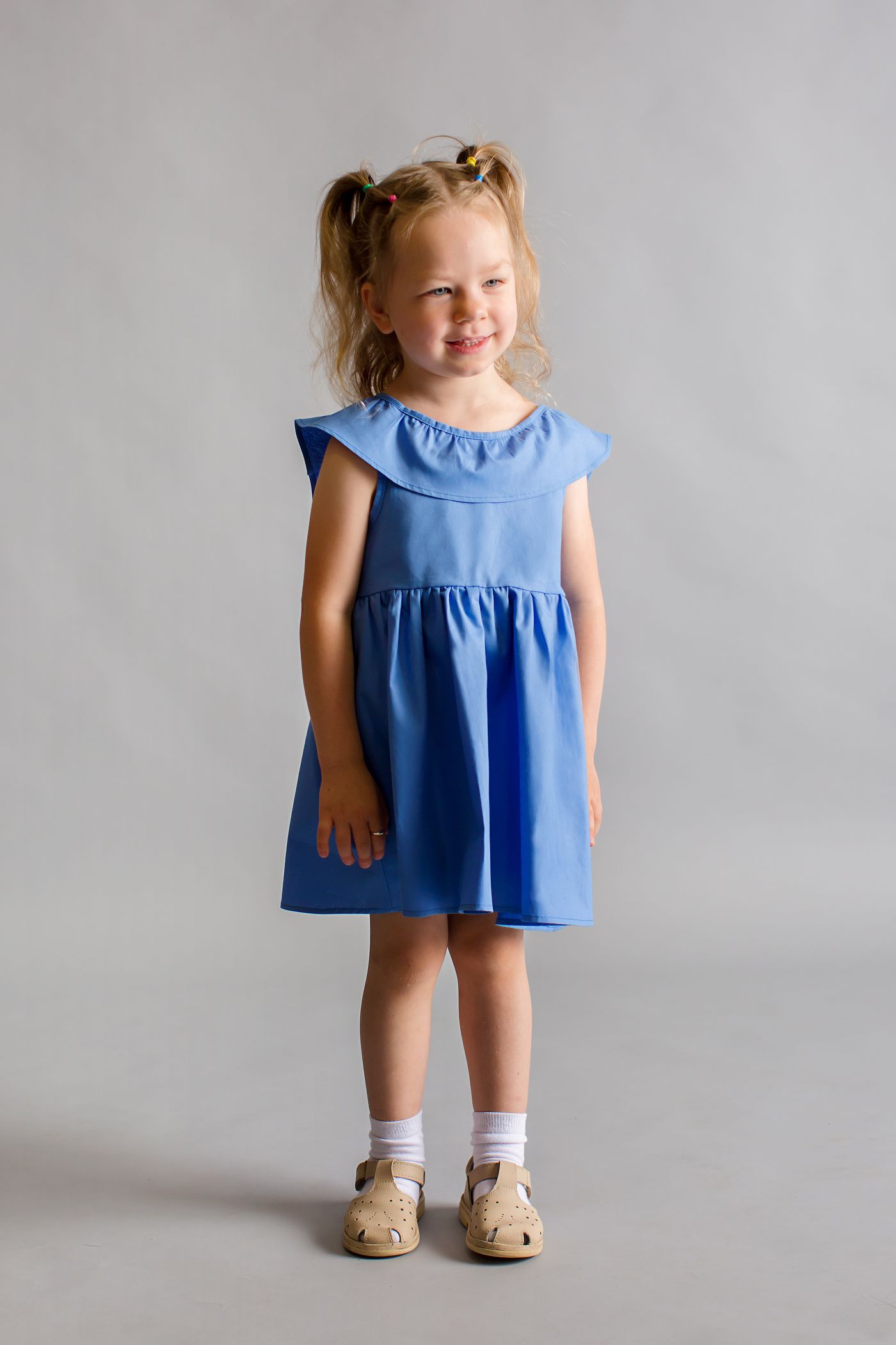 Платье детское Small Giraffe SG01007, голубой, 80