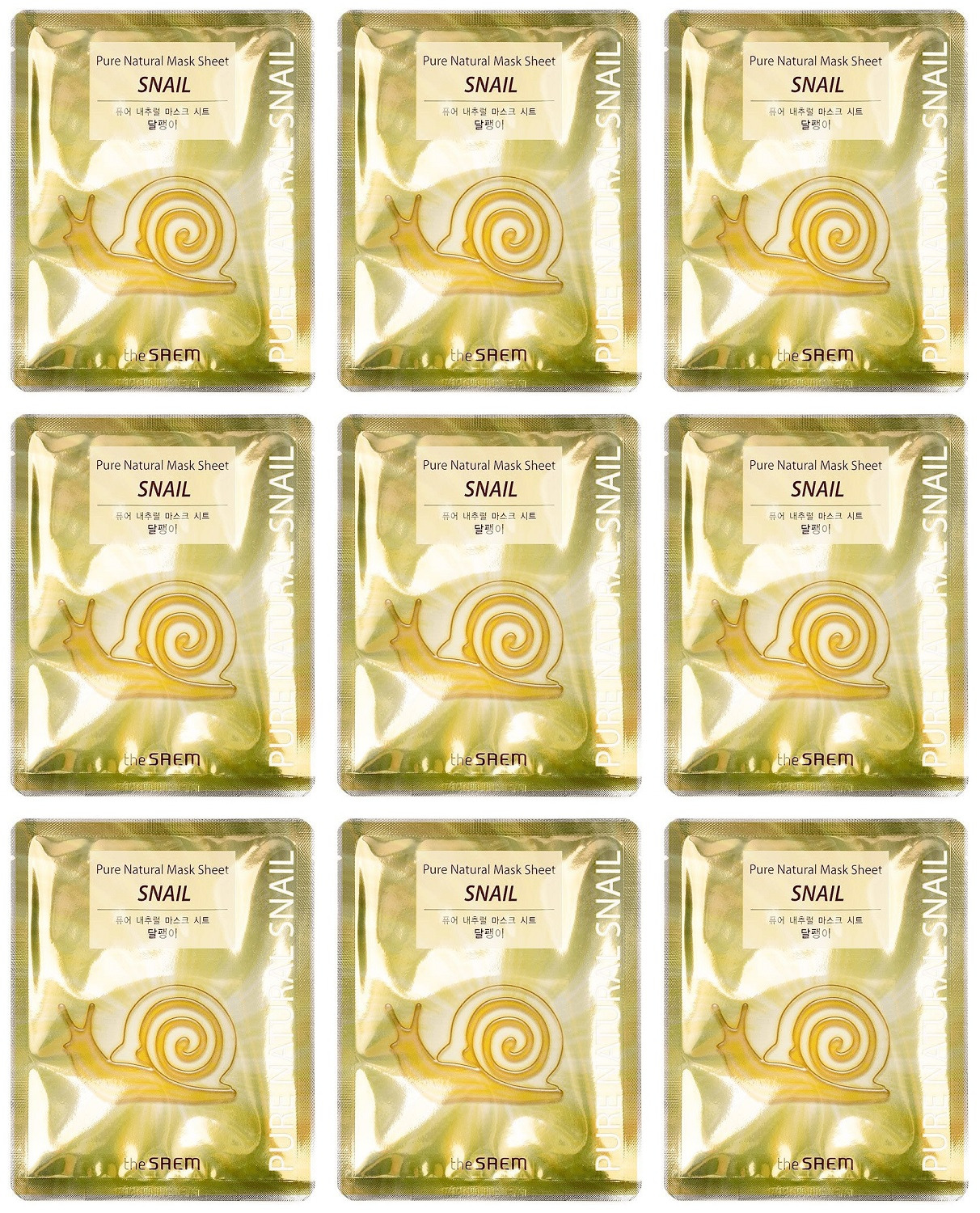 

Маска тканевая с муцином улитки The Saem Pure Natural Mask Sheet Snail 20мл 9шт