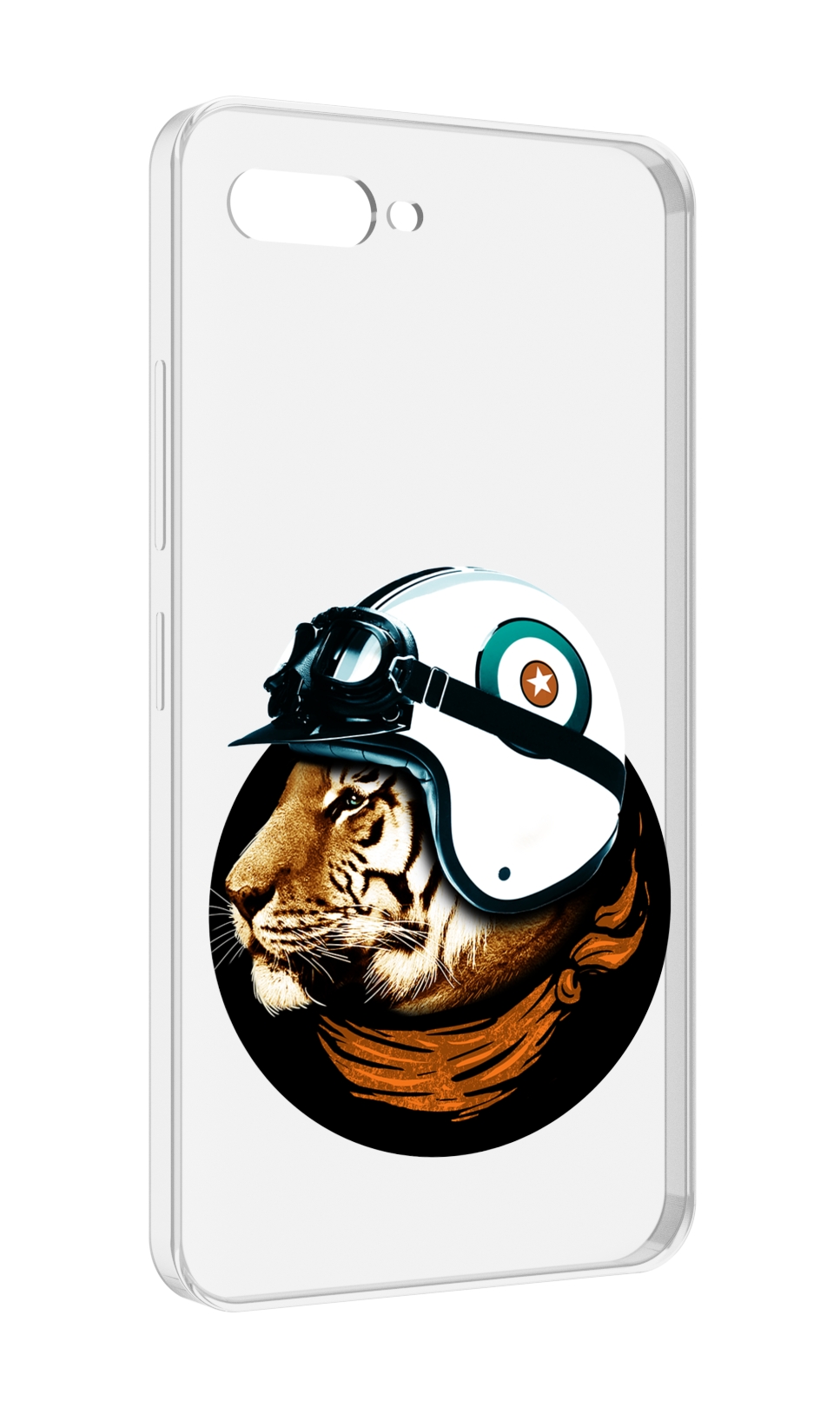 

Чехол MyPads Тигр в шлеме для ITEL A25 / ITEL A25 Pro / ITEL A35, Прозрачный, Tocco