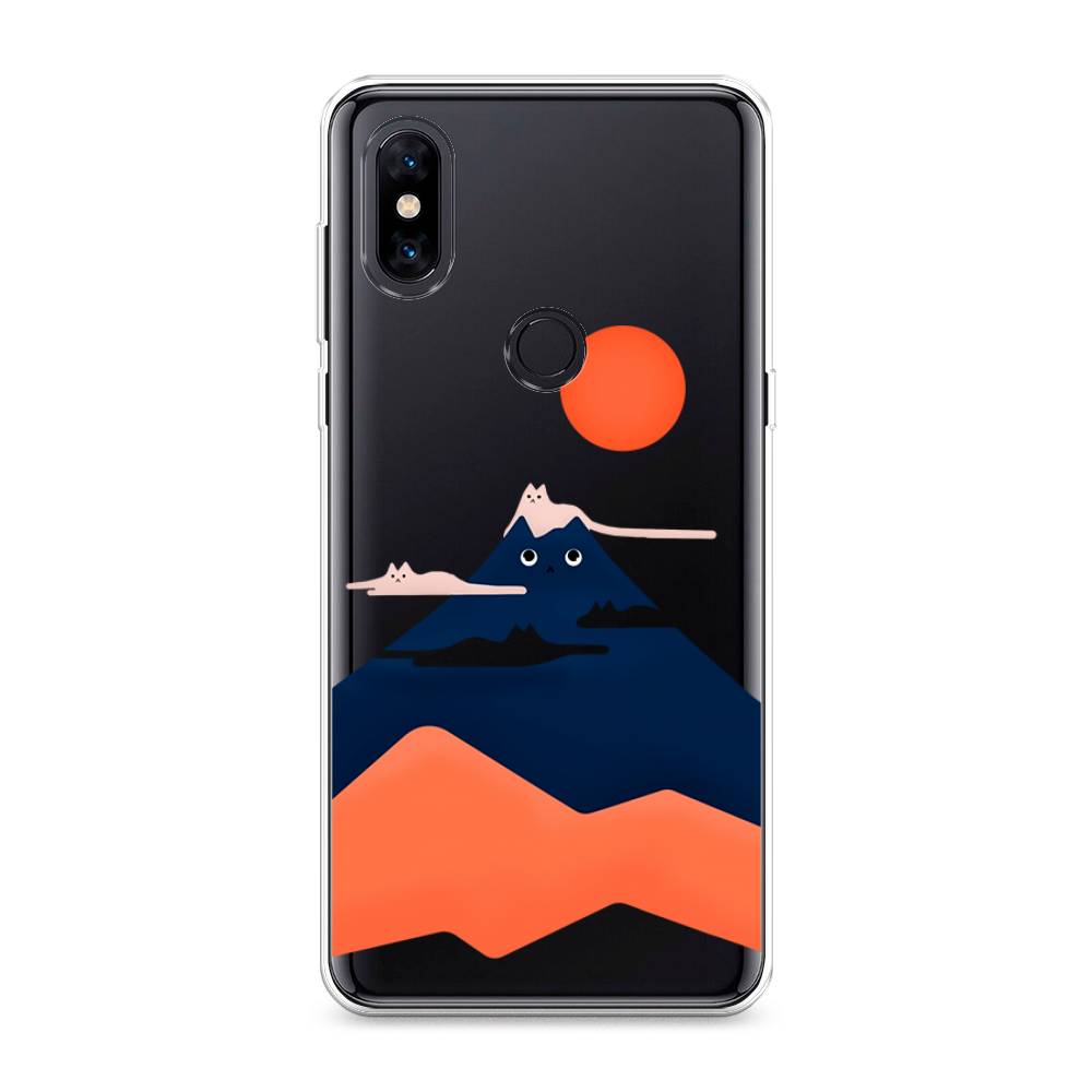 

Чехол на Xiaomi Mi Mix 3 "Кот-гора", Черный;оранжевый, 34950-4