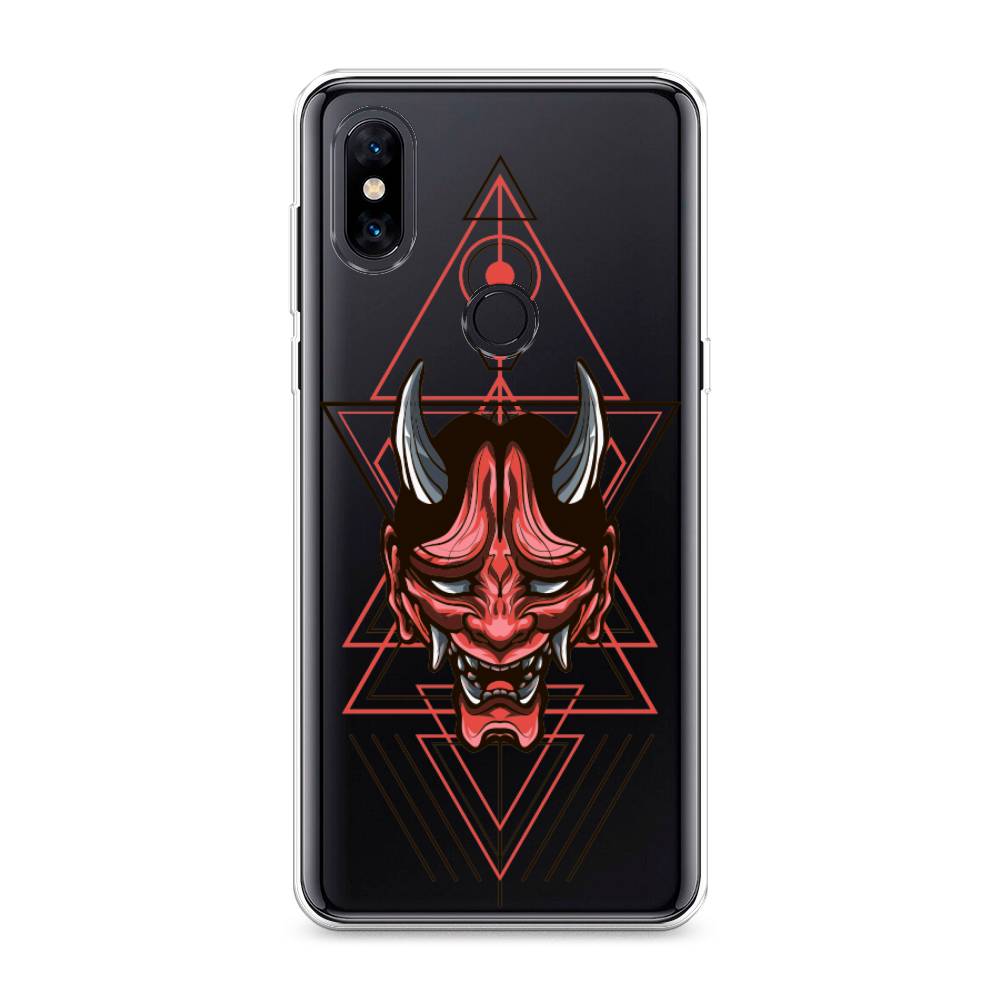 

Чехол на Xiaomi Mi Mix 3 "Hanya Oni mask", Серый;красный;черный, 34950-4