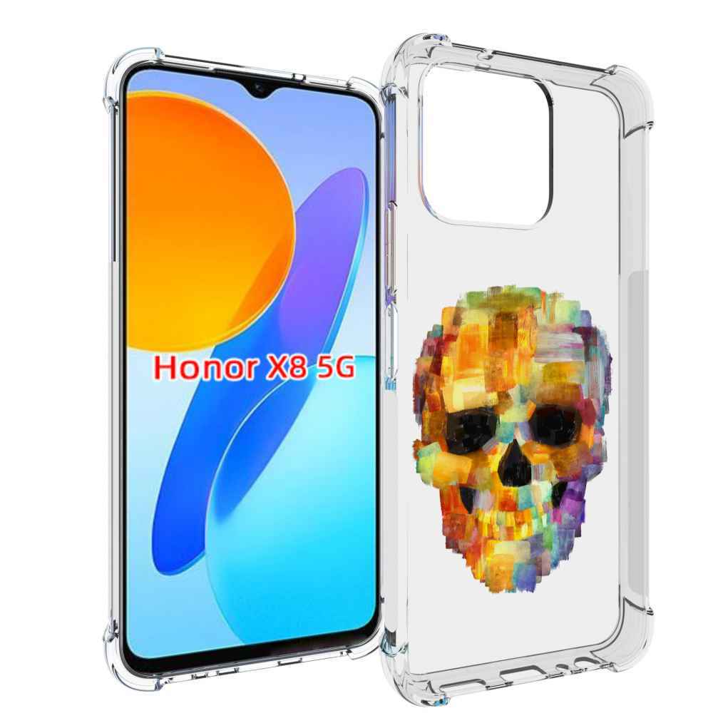 

Чехол MyPads нарисованный череп для Honor X8 5G, Прозрачный, Tocco
