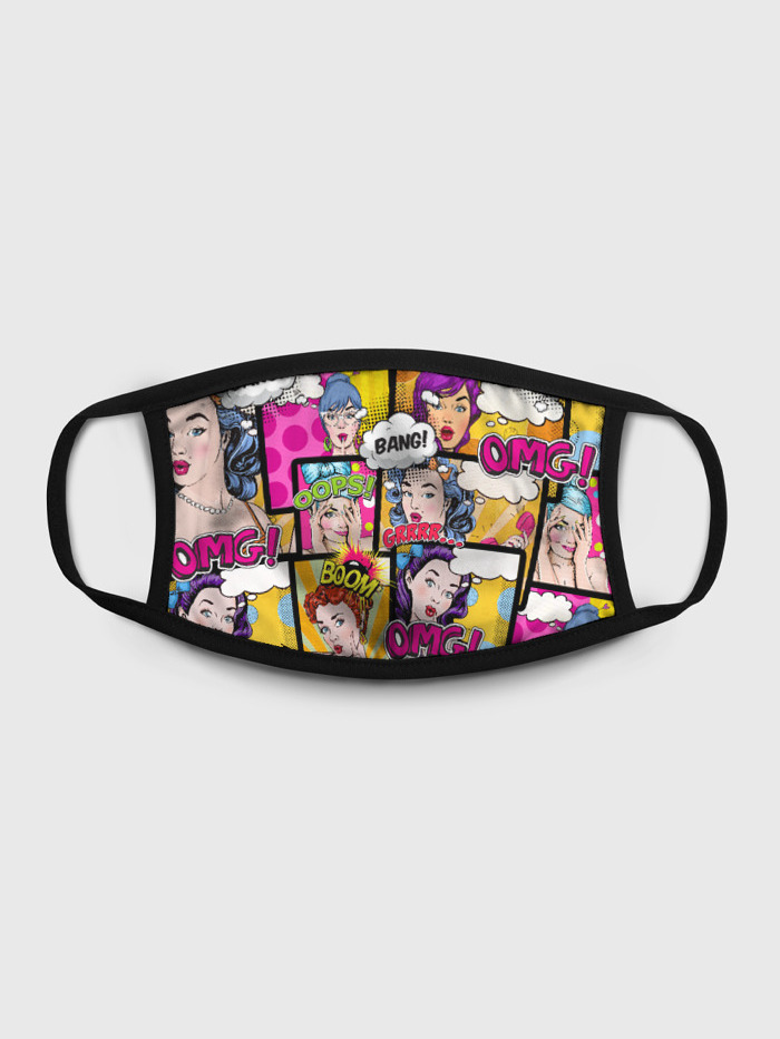 

Многоразовая маска унисекс Burnettie Pop Art, Разноцветный, Pop Art