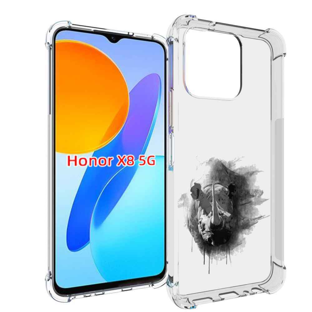 

Чехол MyPads носорог для Honor X8 5G, Прозрачный, Tocco