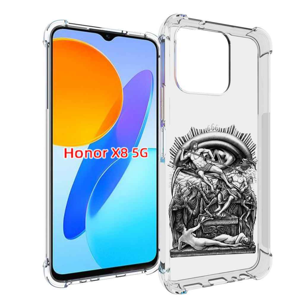 

Чехол MyPads оракул черно белый для Honor X8 5G, Прозрачный, Tocco