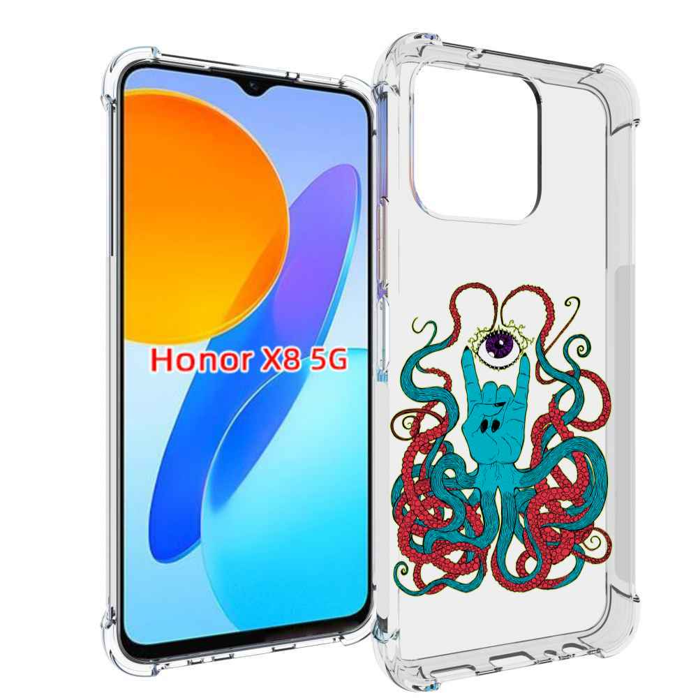 

Чехол MyPads осьминог-рука абстракция для Honor X8 5G, Прозрачный, Tocco
