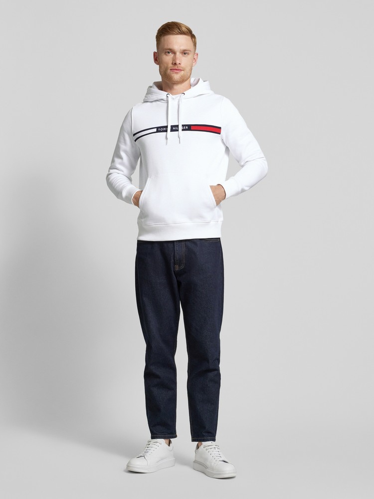 

Худи мужское Tommy Hilfiger MW0MW37361 белое L, Белый, MW0MW37361