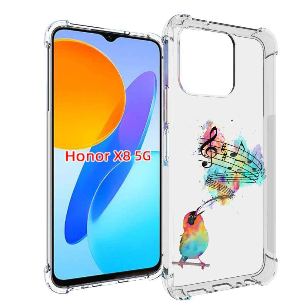 

Чехол MyPads певчая птичка для Honor X8 5G, Прозрачный, Tocco