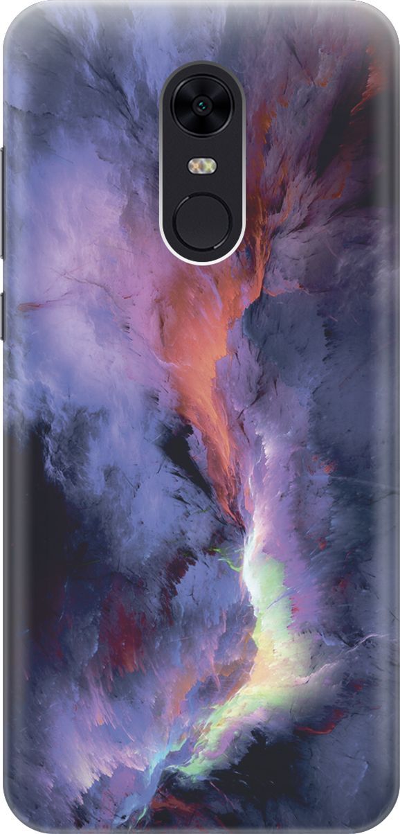 

Силиконовый чехол на Xiaomi Redmi 5 Plus "Гром и молния", Фиолетовый;черный, 7927