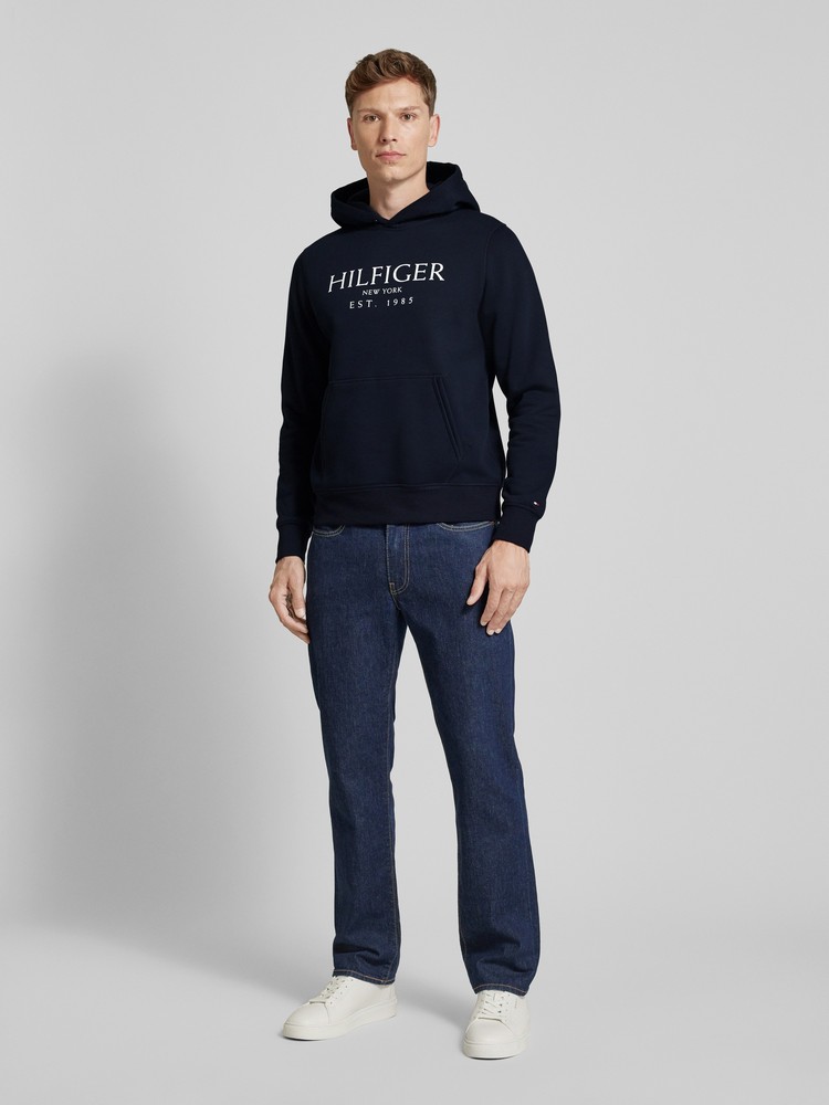 

Худи мужское Tommy Hilfiger MW0MW35523 синее L, Синий, MW0MW35523