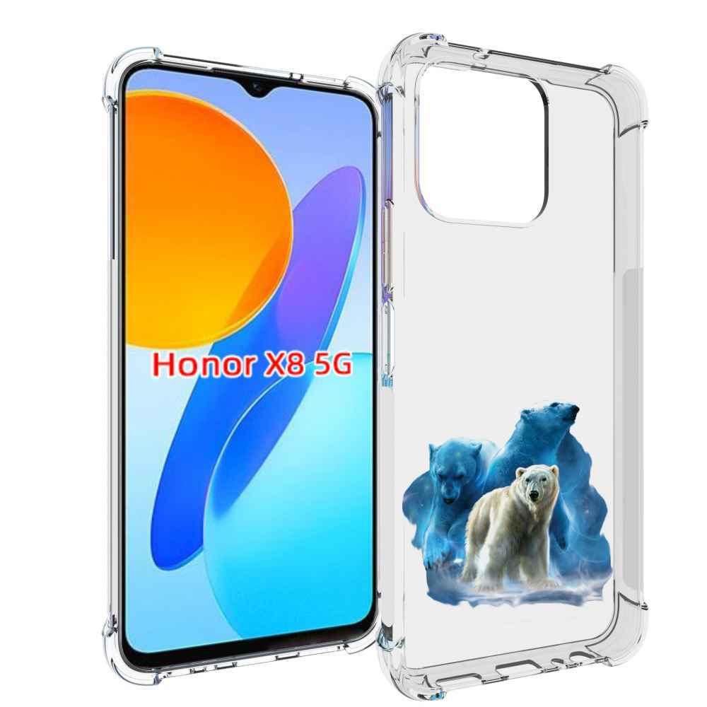 

Чехол MyPads полярный медведь для Honor X8 5G, Прозрачный, Tocco