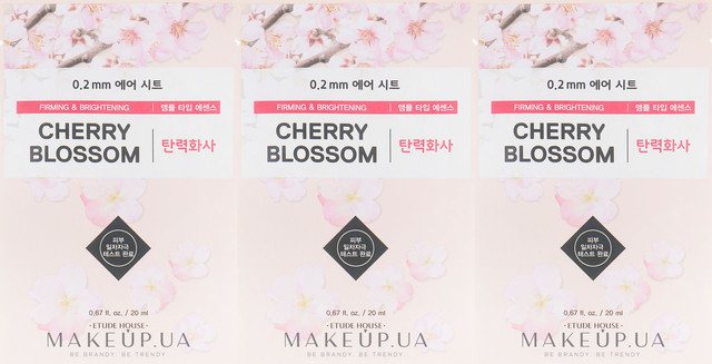 

Маска для лица Etude House на тканевой основе AirMask Cherry Blossom, 20 мл, 3 шт