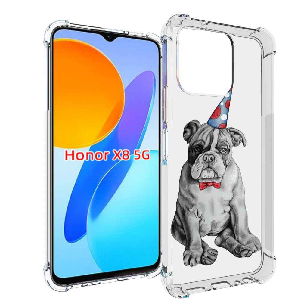 

Чехол MyPads праздничный щенок для Honor X8 5G, Прозрачный, Tocco