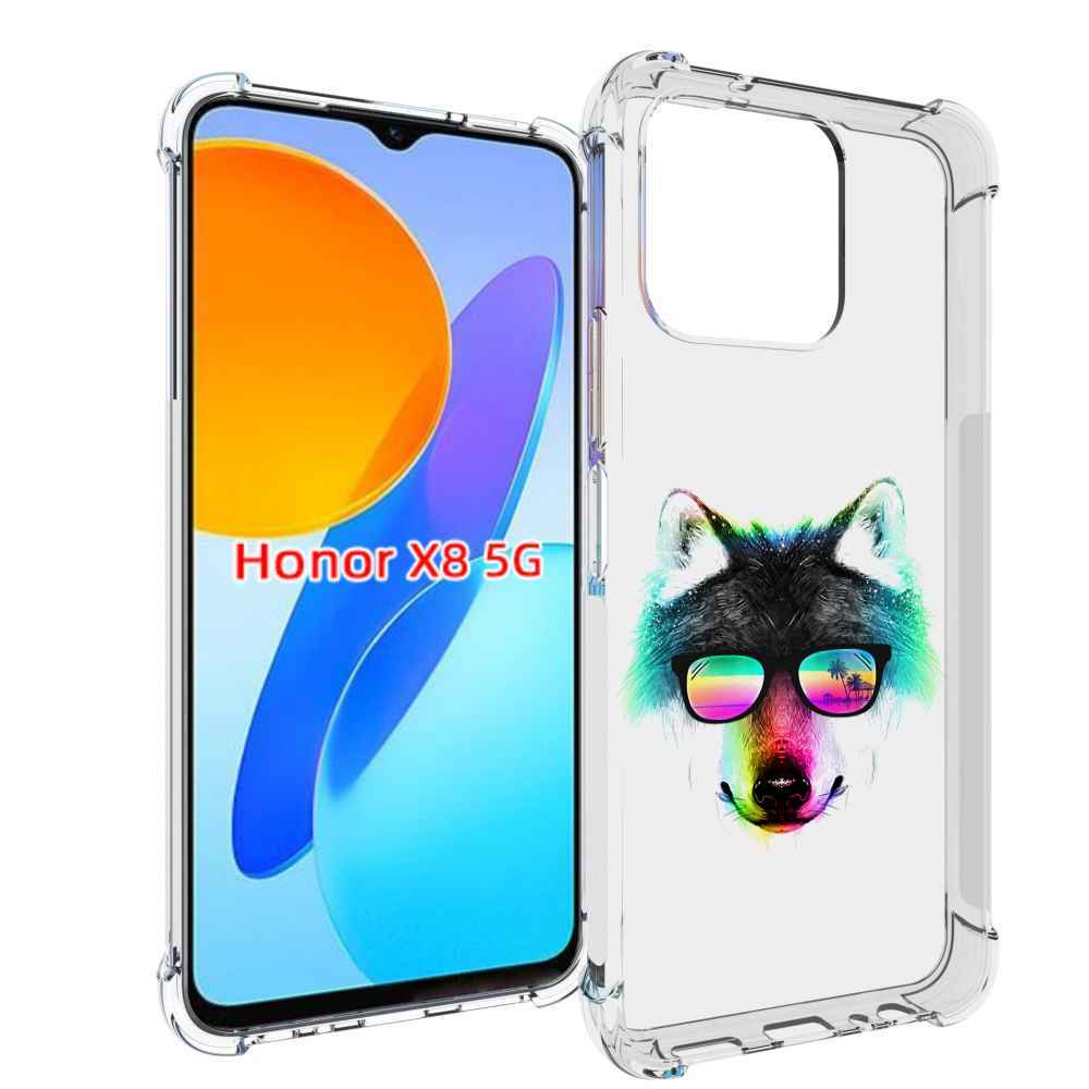 

Чехол MyPads радужный волк для Honor X8 5G, Прозрачный, Tocco