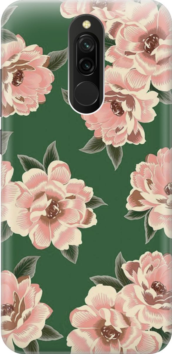 

Силиконовый чехол на Xiaomi Redmi 8 "Винтажные цвета", Зеленый;розовый, 7958