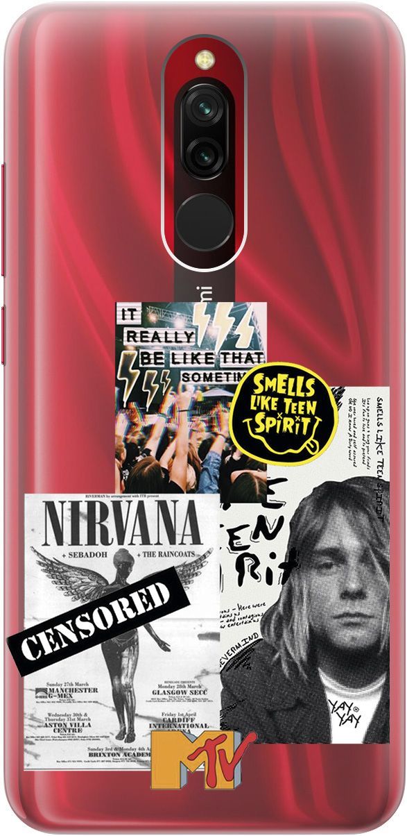 

Силиконовый чехол на Xiaomi Redmi 8 "Nirvana" прозрачный, Прозрачный;белый, 5543