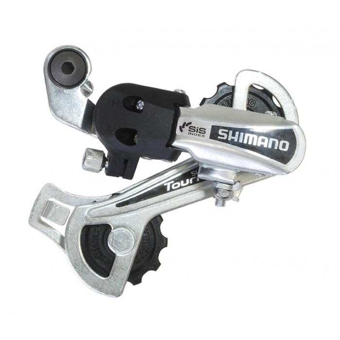 

Переключатель скоростей задний Shimano Tourney TY21-B GS серебристый