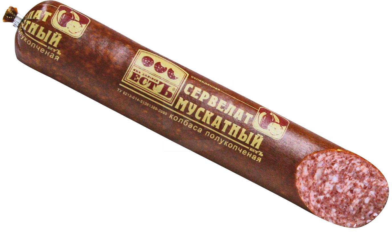 

Колбаса Естъ Сервелат Мускатный полукопченый