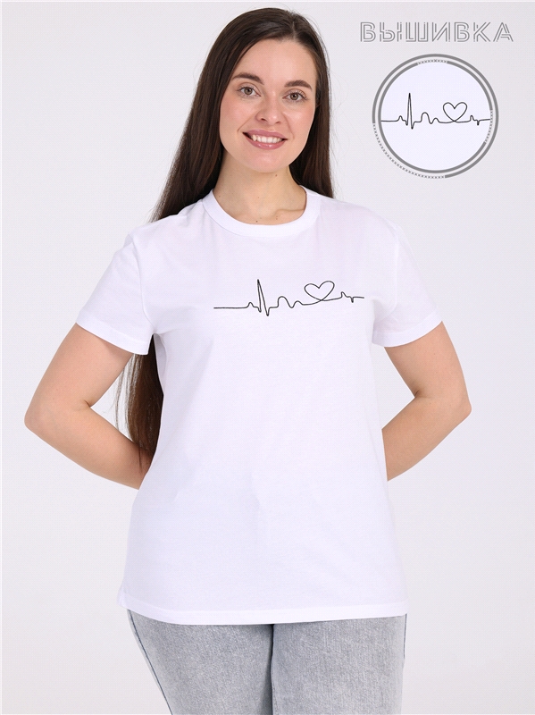 

Футболка женская Апрель ф269001000Р1 белая 120/164, Белый, ф269001000Р1