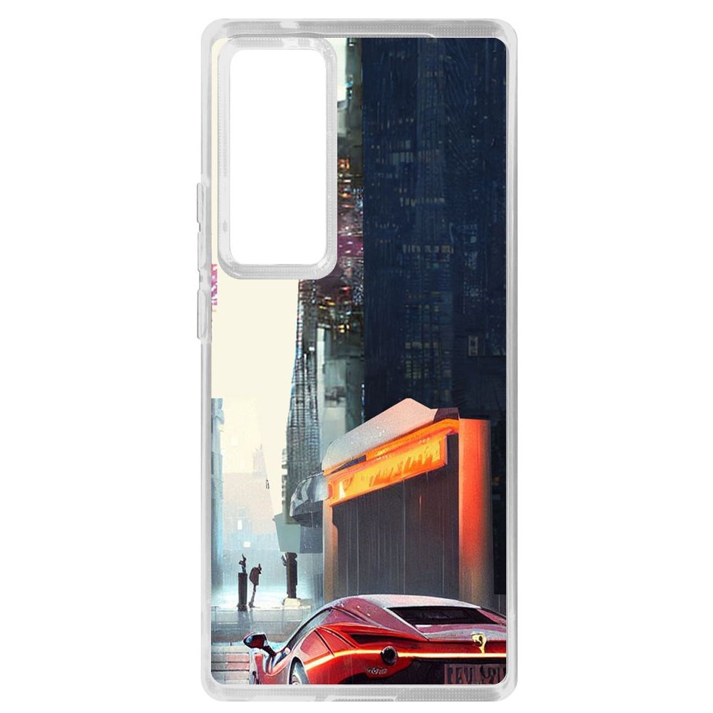

Чехол-накладка Krutoff Clear Case Сити для Vivo X60 Pro, Прозрачный