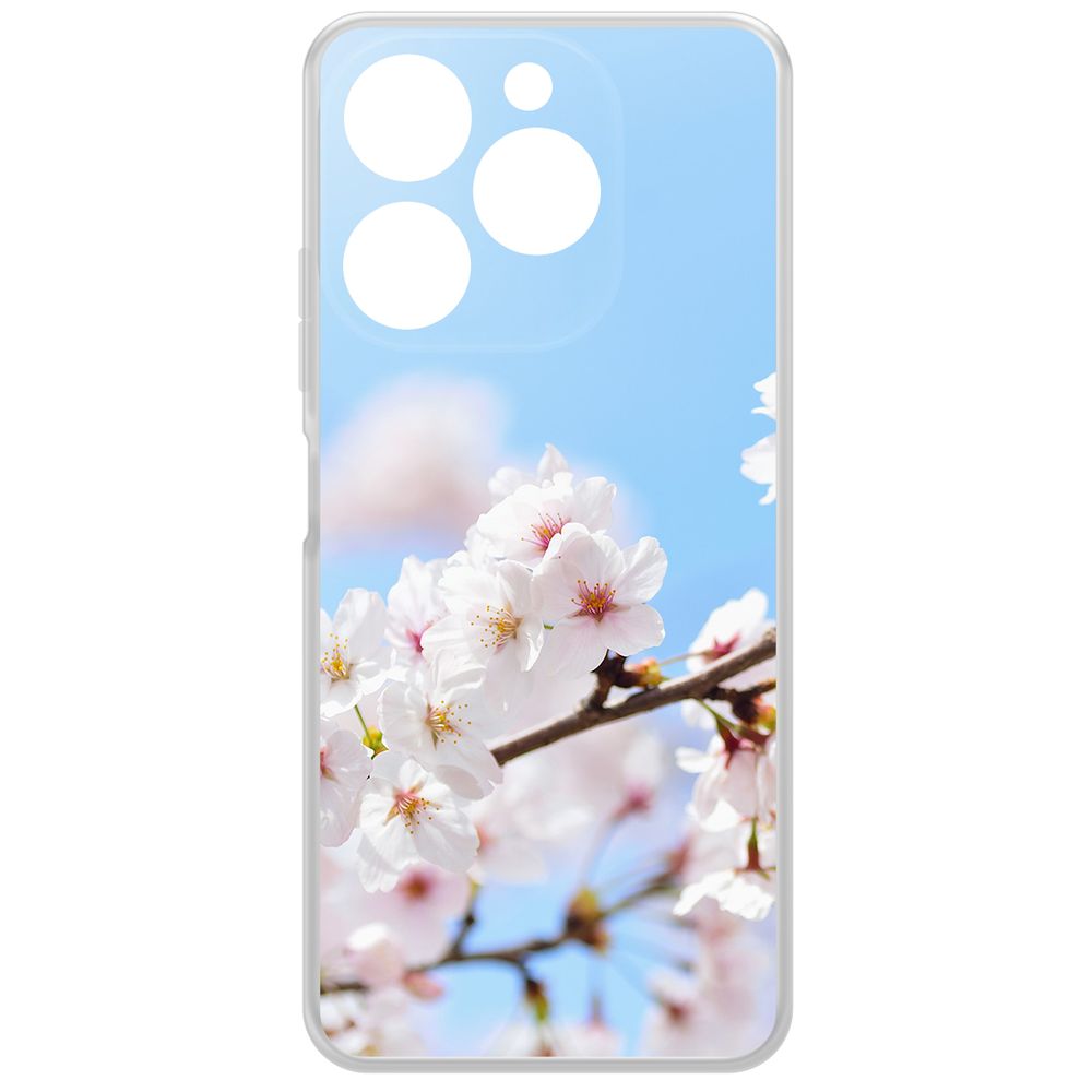 

Чехол-накладка Krutoff Clear Case Цветение для ITEL A70, Прозрачный