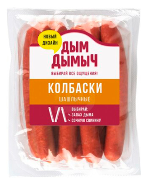 

Колбаски Дым Дымычъ Шашлычные полукопченые +-500 г