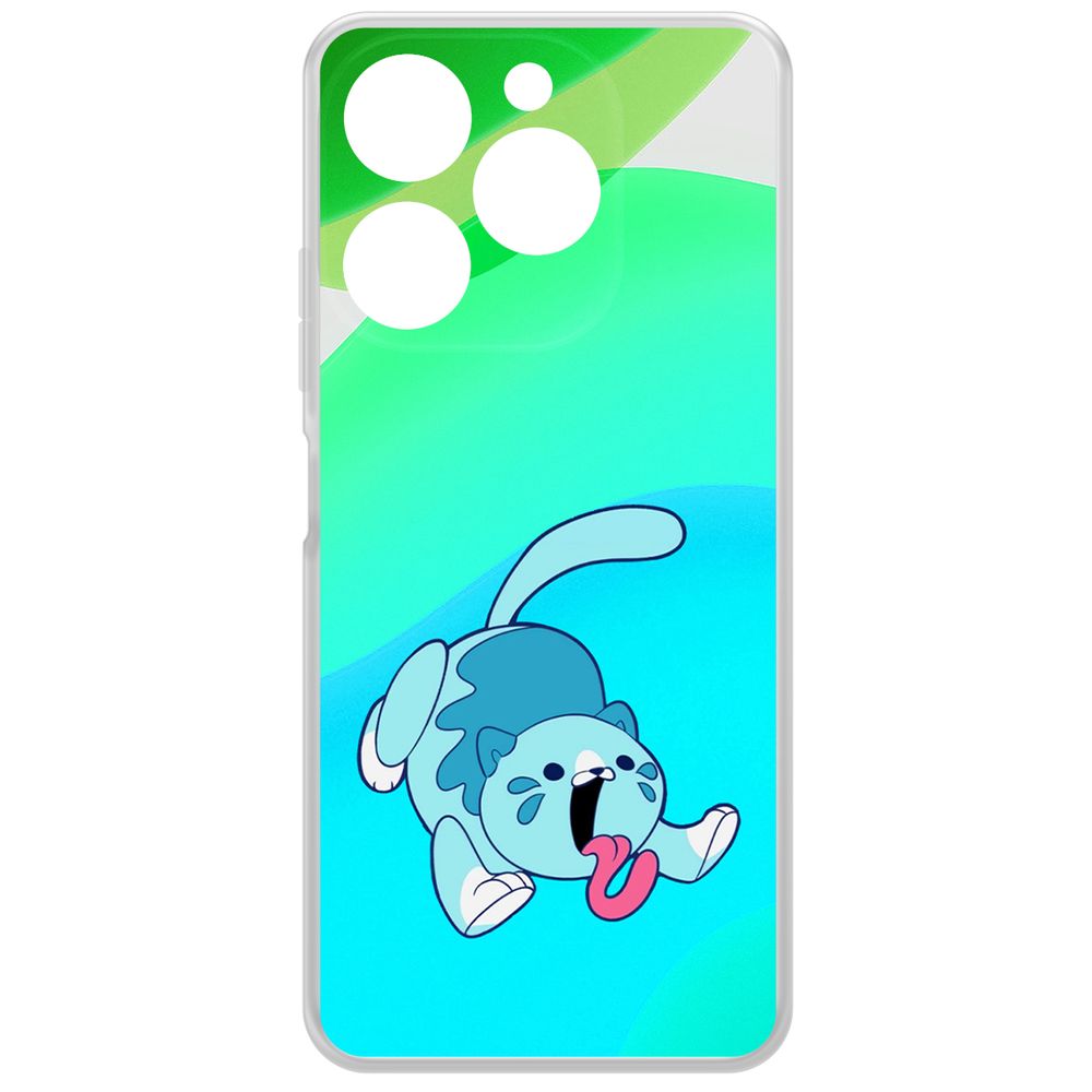 Чехол-накладка Krutoff Clear Case Хаги Ваги - Конфетная Кошка для ITEL A70