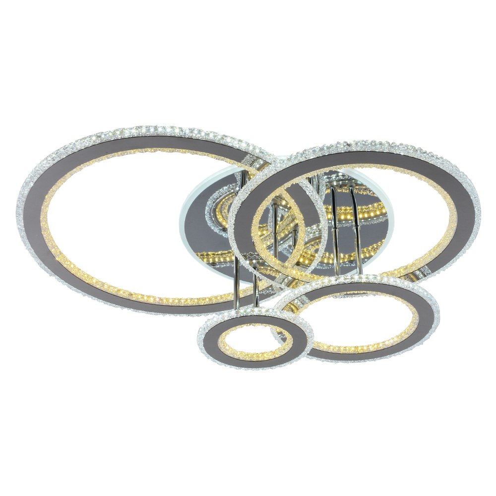 

Светодиодная люстра 8040/4 CHR 170W+126W BL+YL, 8040/4