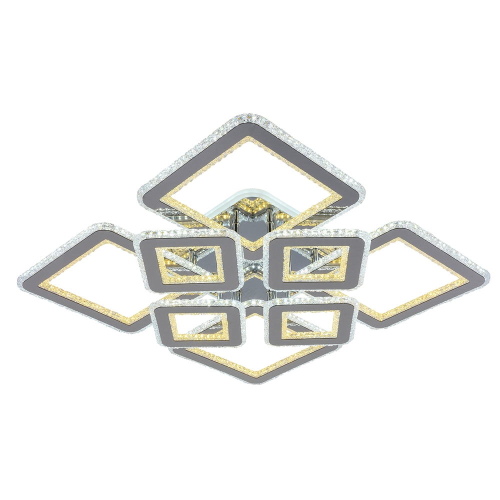 

Светодиодная люстра 8041/4+4 CHR A 216W+200W BL+YL, 8041/4+4 A
